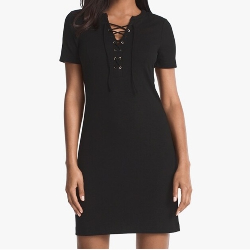 White House Black Market Black T-Shirt Dress